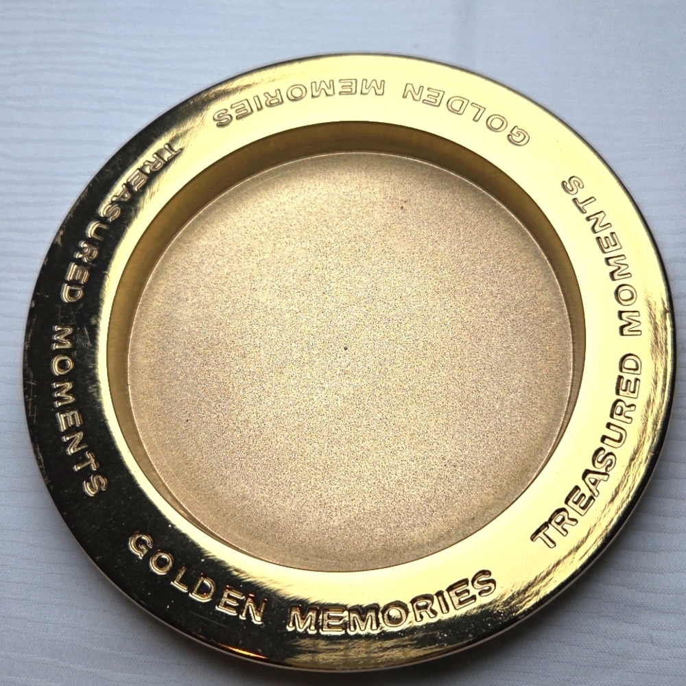 HALLMARK ,TREASURED MOMENTS Engraved Gold Decorative PLATE.